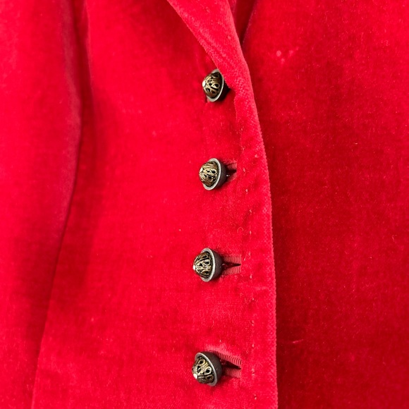 Tahari Wine Red Velvet Blazer - Picture 2 of 5